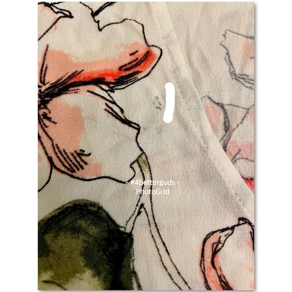 New Guess Long Sleeve Karlotta Blushing Azalea Floral Print Faux Wrap CropTop XS - Picture 13 of 16